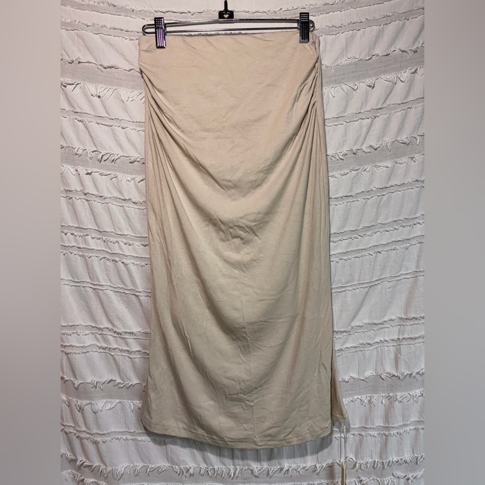 OGL max warm ruched pencil maxi skirt NWT